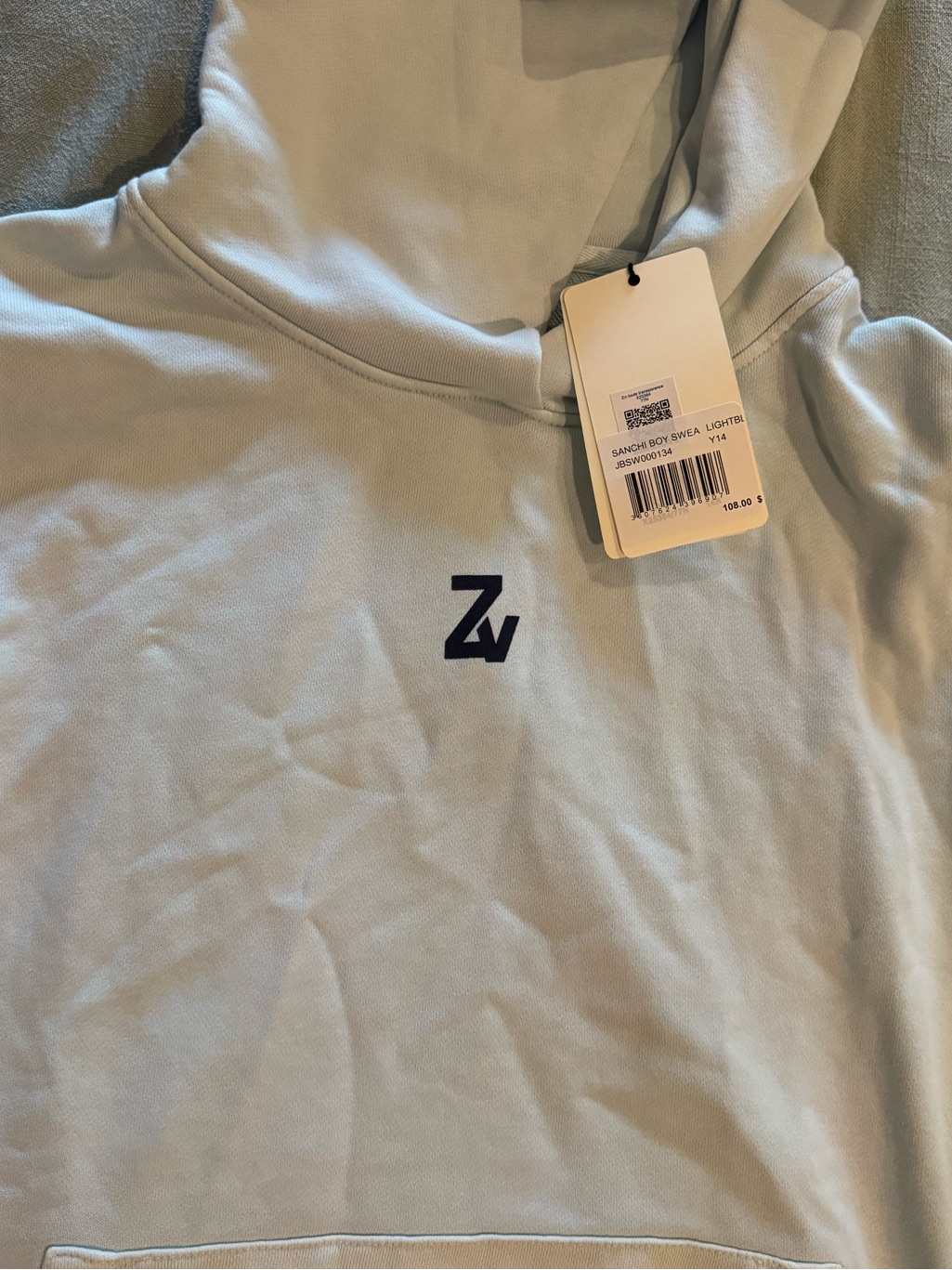 Zadig & Voltaire Light Blue Graphic Hoodie - Art Is Truth — image 2 of 2